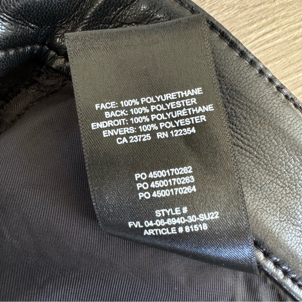 Aritzia Wilfred Melina High Rise Vegan Faux Leather Pants Black Size 2 - Picture 16 of 16